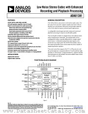 ADAU1381 datasheet pdf Analog Devices