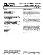 ADAU1702 datasheet pdf Analog Devices