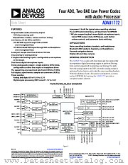 ADAU1772 datasheet pdf Analog Devices