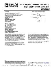ADCMP608 datasheet pdf Analog Devices