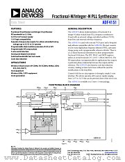 ADF4151 datasheet pdf Analog Devices