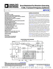 ADF4159 datasheet pdf Analog Devices