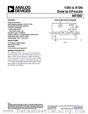 ADF5002 datasheet pdf Analog Devices