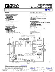 ADF7021 datasheet pdf Analog Devices