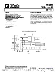 ADF7902 datasheet pdf Analog Devices