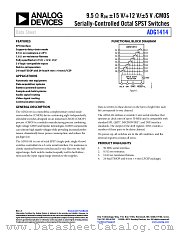 ADG1414 datasheet pdf Analog Devices