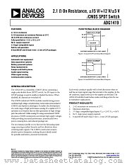 ADG1419 datasheet pdf Analog Devices