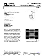 ADG787 datasheet pdf Analog Devices