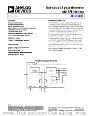 ADIS16003 datasheet pdf Analog Devices