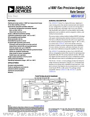 ADIS16137 datasheet pdf Analog Devices