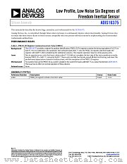 ADIS16375 datasheet pdf Analog Devices