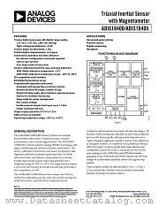 ADIS16405 datasheet pdf Analog Devices
