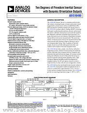 ADIS16480 datasheet pdf Analog Devices