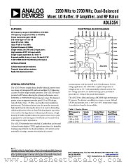 ADL5354 datasheet pdf Analog Devices