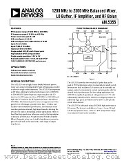 ADL5355 datasheet pdf Analog Devices