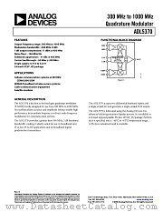 ADL5370 datasheet pdf Analog Devices