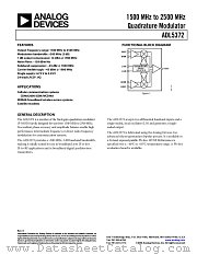ADL5372 datasheet pdf Analog Devices