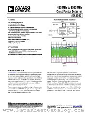 ADL5502 datasheet pdf Analog Devices