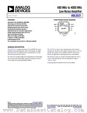 ADL5521 datasheet pdf Analog Devices