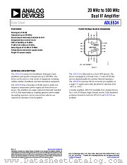 ADL5534 datasheet pdf Analog Devices
