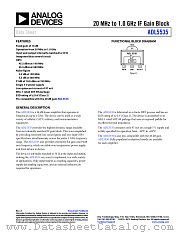 ADL5535 datasheet pdf Analog Devices
