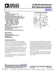 ADL5561 datasheet pdf Analog Devices