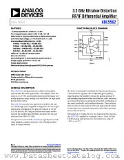 ADL5562 datasheet pdf Analog Devices