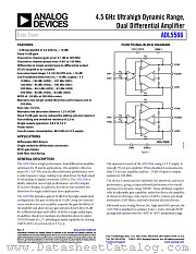 ADL5566 datasheet pdf Analog Devices