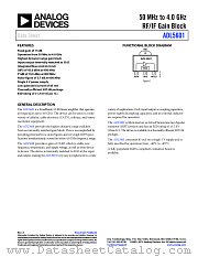 ADL5601 datasheet pdf Analog Devices