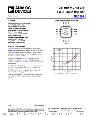 ADL5604 datasheet pdf Analog Devices