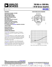 ADL5605 datasheet pdf Analog Devices