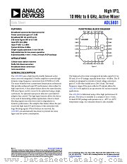 ADL5801 datasheet pdf Analog Devices
