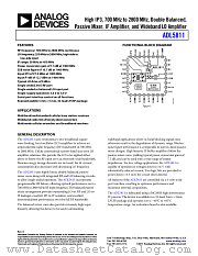 ADL5811 datasheet pdf Analog Devices