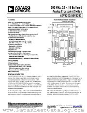 ADV3203 datasheet pdf Analog Devices