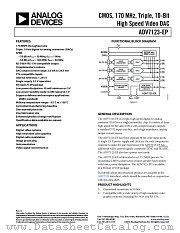 ADV7123-EP datasheet pdf Analog Devices