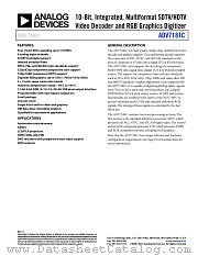 ADV7181C datasheet pdf Analog Devices