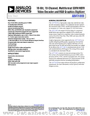 ADV7181D datasheet pdf Analog Devices