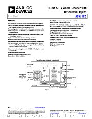 ADV7182 datasheet pdf Analog Devices