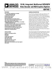 ADV7401 datasheet pdf Analog Devices
