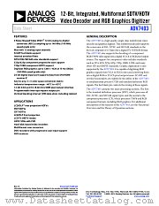 ADV7403 datasheet pdf Analog Devices
