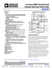 ADV7524A datasheet pdf Analog Devices