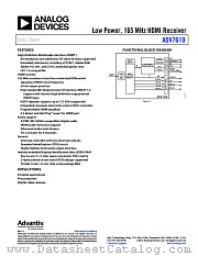 ADV7610 datasheet pdf Analog Devices