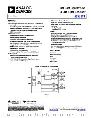 ADV7619 datasheet pdf Analog Devices