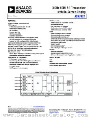 ADV7627 datasheet pdf Analog Devices