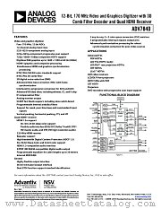 ADV7840 datasheet pdf Analog Devices
