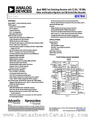 ADV7844 datasheet pdf Analog Devices