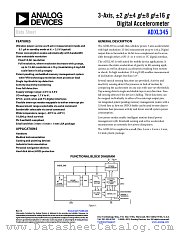 ADXL345 datasheet pdf Analog Devices