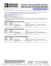 ADUCM361 datasheet pdf Analog Devices