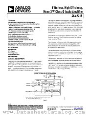 SSM2315 datasheet pdf Analog Devices