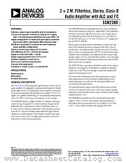 SSM2380 datasheet pdf Analog Devices